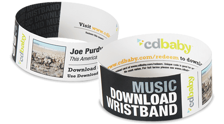 Download wristbands are great for live shows Download wristbands