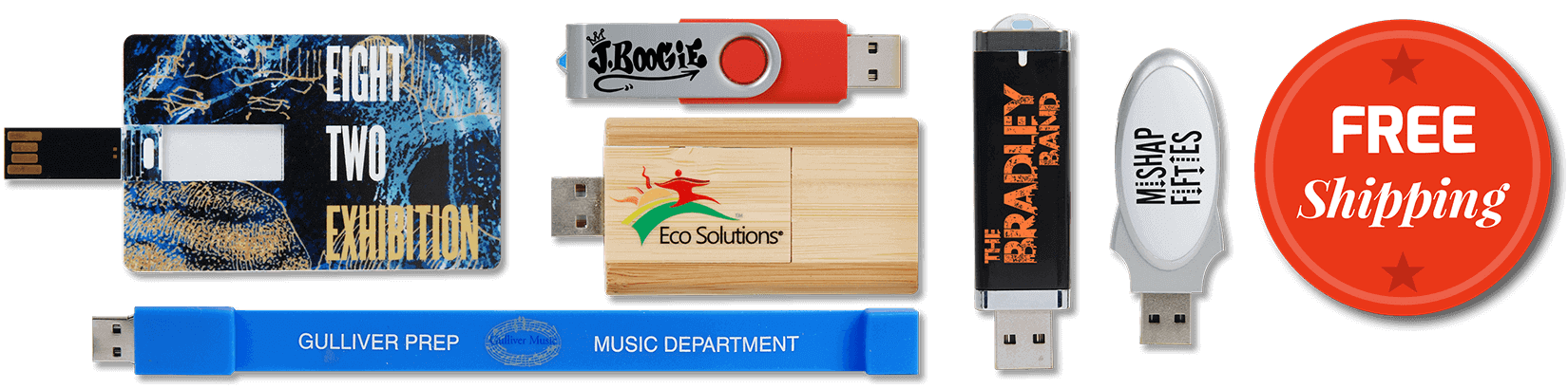 Free shipping on all USB flash drives Custom USB Drives