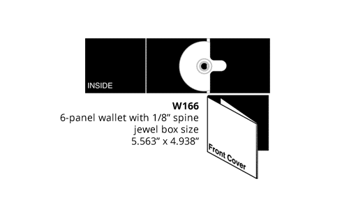 6 Panel Eco-Wallet. Jewel Box Size (W166)