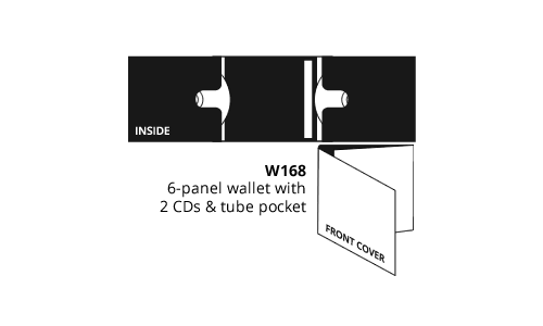 6 Panel Eco-Wallet w/ 2CDs & Tube Pkt (W168)