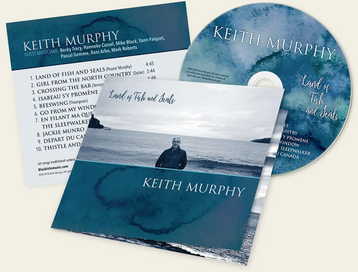 Land of Fish and Seals custom album cover design Keith Murphy – Land of Fish and Seals album cover design