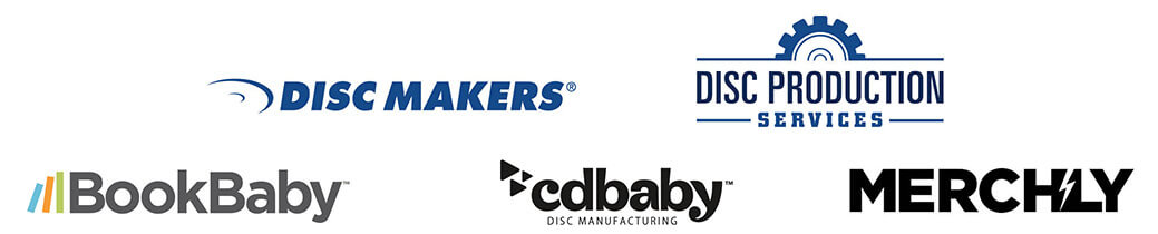 Logos - Discmakers, Disc Production Services, Merchly, BookBaby, CD Baby, HostBaby Logos - Discmakers, Disc Production Services, Merchly, BookBaby, CD Baby, HostBaby