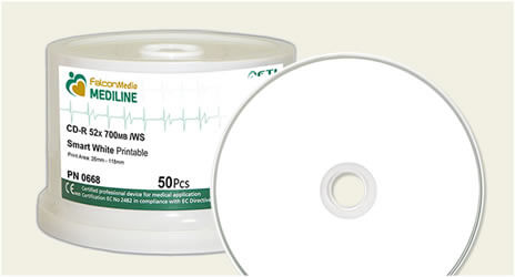 Falcon SmartGuard, White Inkjet, Medical Grade CD-Rs Falcon SmartGuard, White Inkjet, Medical Grade CD-Rs