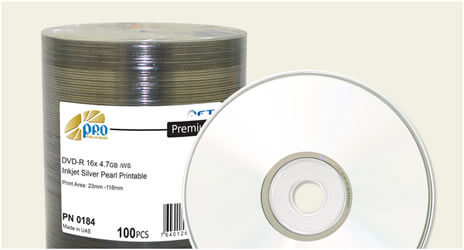 Falcon 16x Silver Pearl Inkjet DVD-Rs Falcon 16x Silver Pearl Inkjet DVD-Rss