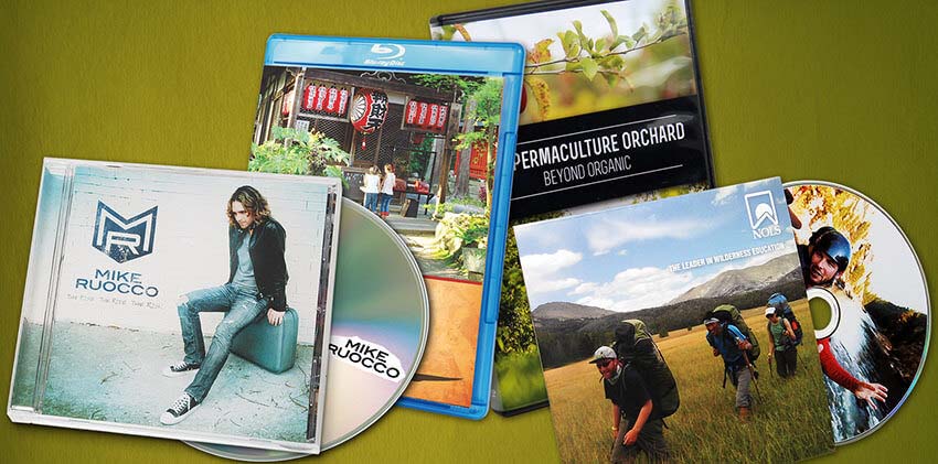 Disc Makers showcasing disc packaging options from their professional DVD and CD duplication and replication services. Disc Makers showcasing disc packaging options from their professional DVD and CD duplication and replication services.