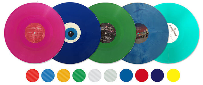 Custom color vinyl pressing