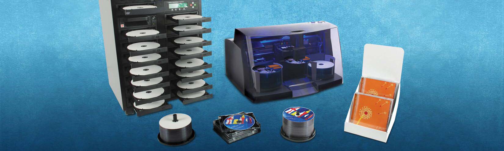 Get everything you need for at-home duplication CD DVD Duplicator Bundles