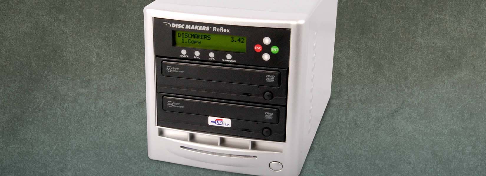 Duplicate your own discs with the Reflex1 CD/DVD Duplicator 1 to 1 DVD duplicator