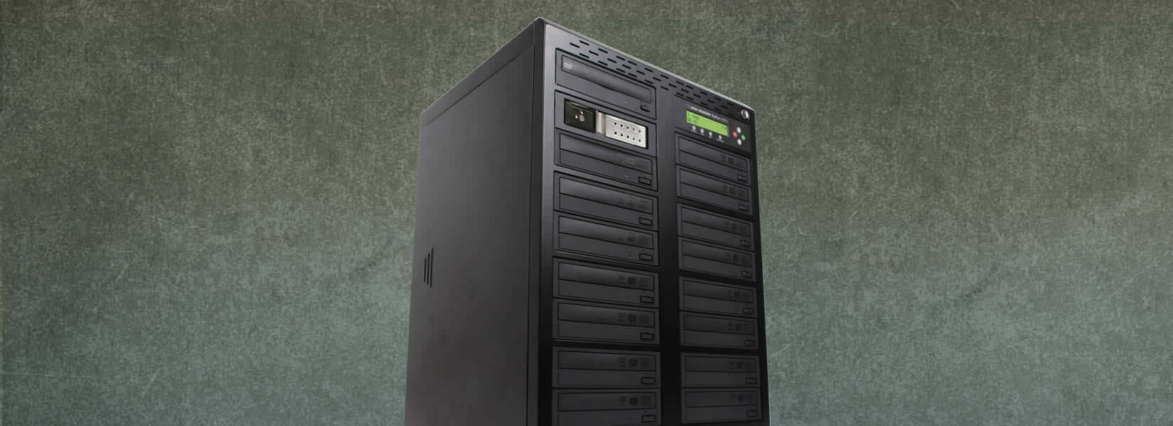 The ReflexBlu X5 Pro Network Edition Blu-ray Duplicator burns up to 15 discs at a time ReflexBlu X5 Pro Network Edition 15-disc Blu-ray Duplicator
