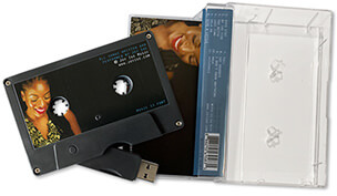 Clear Cassette shell with J-card insert