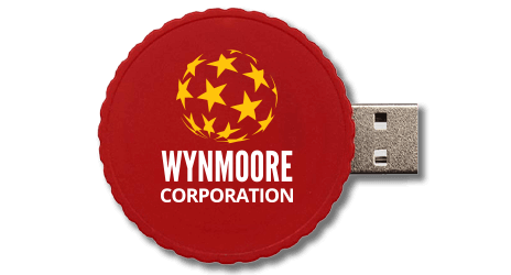 Twist USB drive with a custom logo