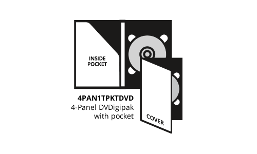 4-panel DVDigipak with pocket (4PAN1TPKTDVD)
