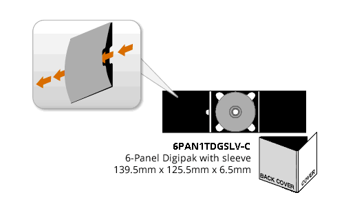 6 Panel with Center Tray and Tube Pocket (6PAN1TDGSLV-C)