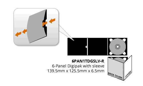 6 Panel with Right Tray and Tube Pocket (6PAN1TDGSLV-R)