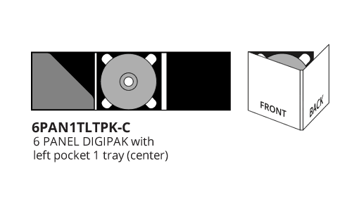 6-panel with Center Tray and Left Diagonal Pocket (6PAN1TLTPK-C)