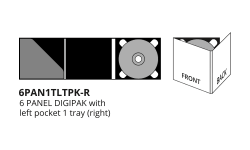 6-panel with Right Tray and Left Diagonal Pocket (6PAN1TLTPK-R)