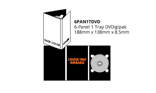 6-Panel DVDigipak (6PAN1TDVDSLM)