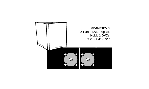 8-Panel DVDigipak (8PAN2TDVD)