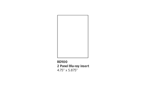 2 Panel Blu-ray insert (BD100)
