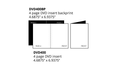 DVD Insert 4-Page and Backprint (DVD400 and DVD400BP)
