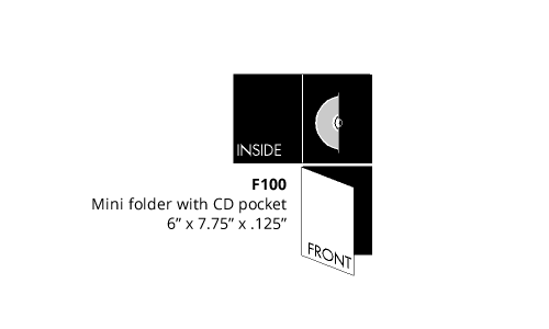 Mini Folder with CD Pocket (F100)