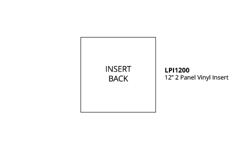 12” 2 Panel Vinyl Insert Back (LPI1200_In)