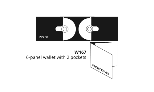 6 Panel Eco-Wallet w/ 2CDs (W167)