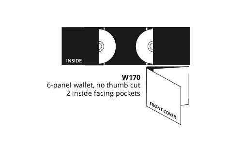 6 Panel Eco-Wallet. Two Pockets - No Thumb Cut (W170)