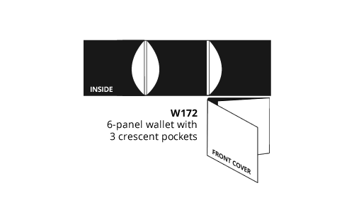 6 Panel Eco-Wallet - 3 Crescent Pockets (W172)